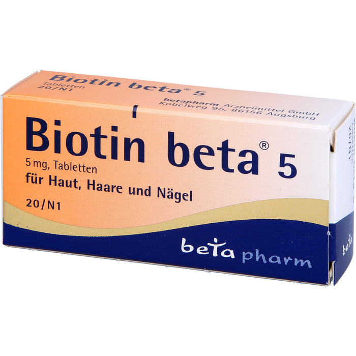 Biotin beta 5 Tabletten, 20 St. Tabletten