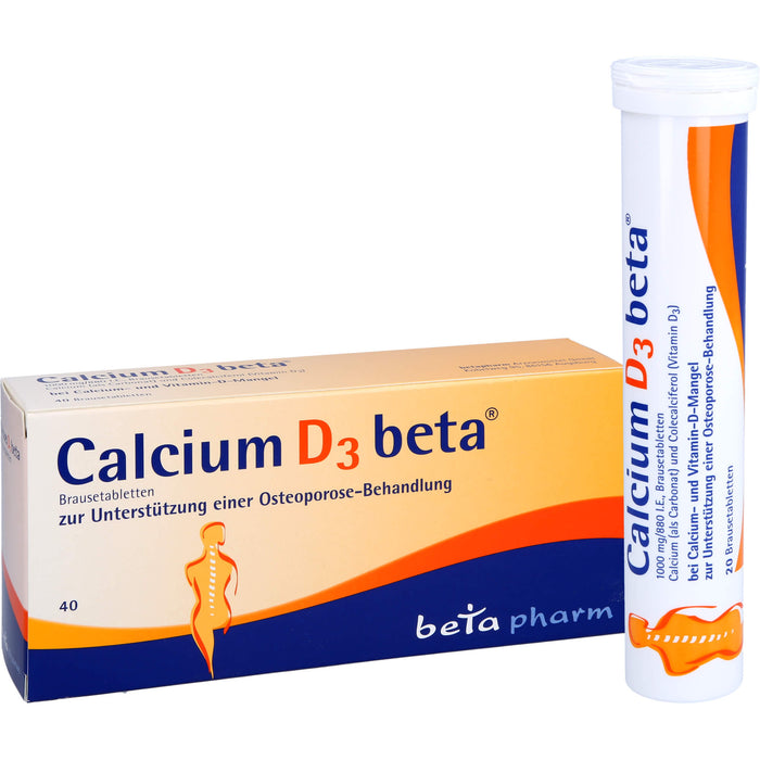 Calcium D3 beta Brausetabletten, 40 pc Tablettes