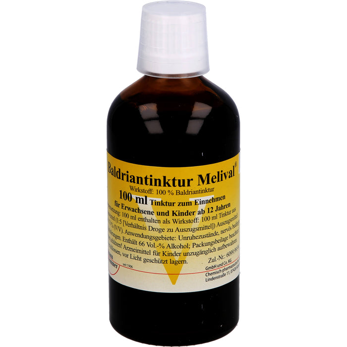 Baldriantinktur Melival bei Unruhezuständen und nervös bedingten Einschlafstörungen, 100 ml Solution