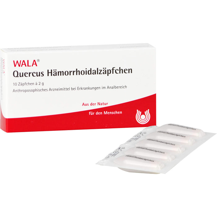 WALA Quercus Haemorrhoidalzäpfchen, 10 pc Suppositoires