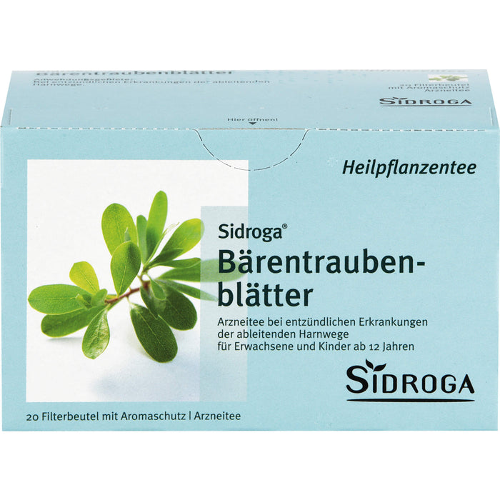 Sidroga Bärentraubenblätter Arzneitee bei entzündlichen Erkrankungen der ableitenden Harnwege, 20 pc Sac filtrant