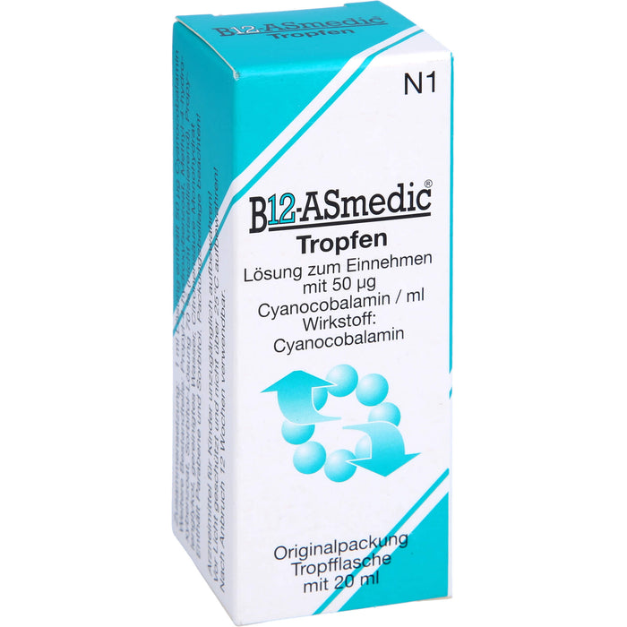 B12 Asmedic Tropfen Vitaminpräparat, 20 ml Solution