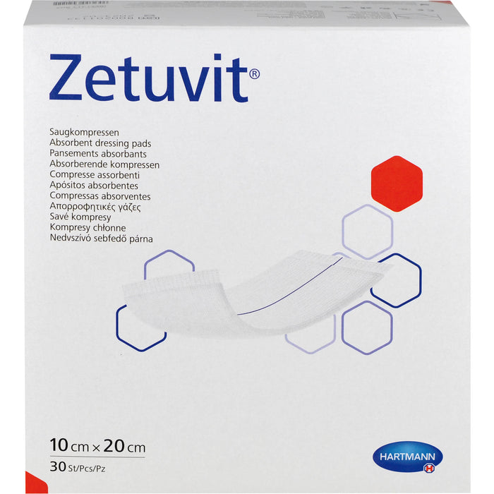 Zetuvit Saugkompressen unsteril 10 x 20 cm, 30 pcs. Compresses