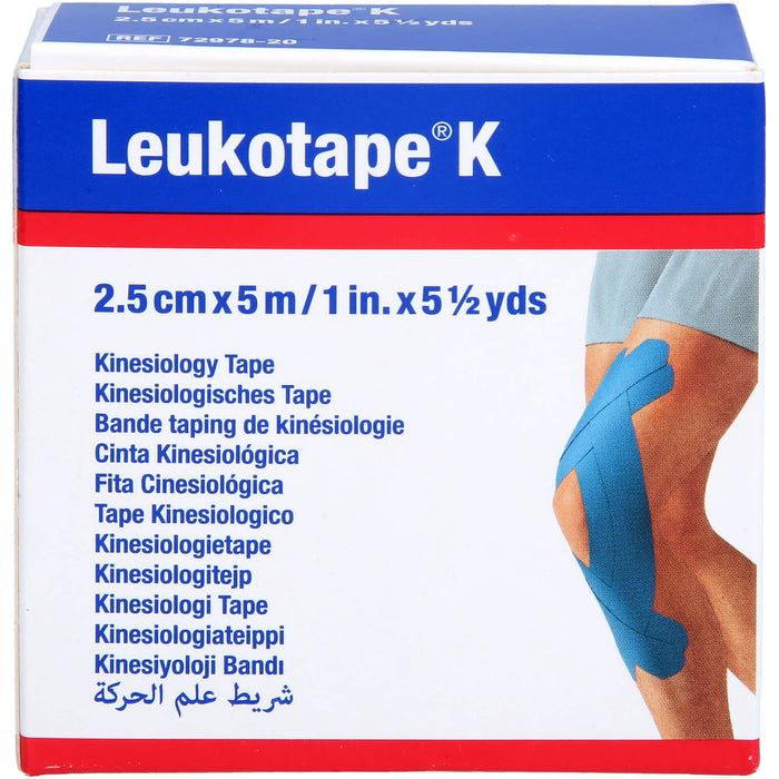 Leukotape K 2,5cm blau, 1 St VER