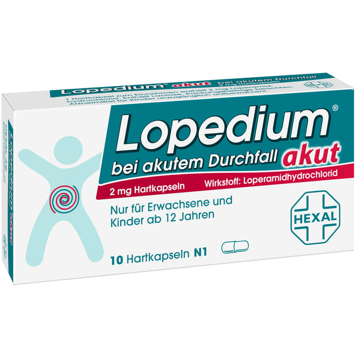 Lopedium akut bei akutem Durchfall, 10 pcs. Capsules