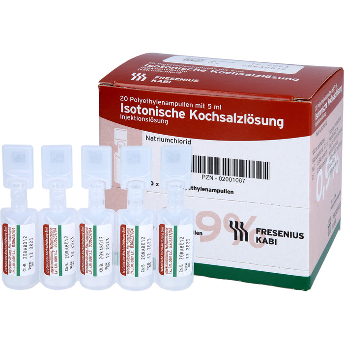 Isotonische Kochsalzlösung NaCl 0,9% Plastikampullen, 100 ml Solution