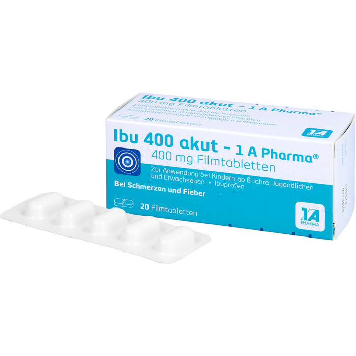 Ibu 400 akut - 1 A Pharma Filmtabletten, 20 pcs. Tablets