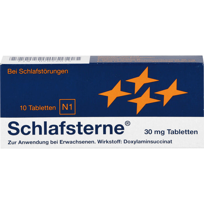 Schlafsterne 30 mg Tabletten bei Schlafstörungen, 10 St. Tabletten