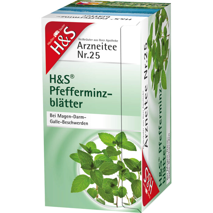 H&S Pfefferminzblätter Arzneitee Nr. 25, 20 pcs. Filter bag