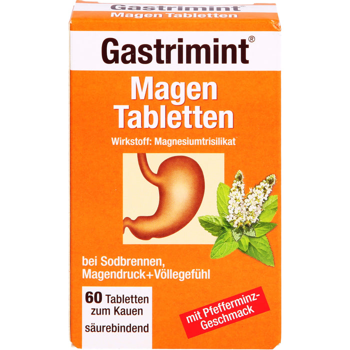 Bad Heilbrunner Gastrimint Magen-Tabletten zum Kauen, 60 pc Tablettes