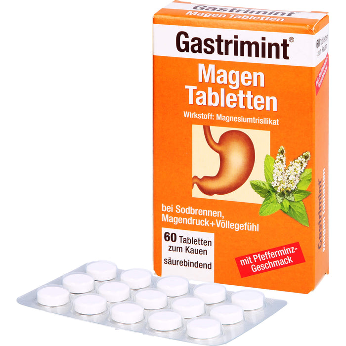 Bad Heilbrunner Gastrimint Magen-Tabletten zum Kauen, 60 pc Tablettes