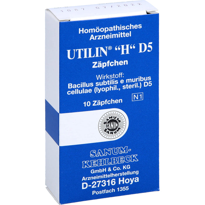 Utilin H D5 Zäpfchen, 10 pc Suppositoires