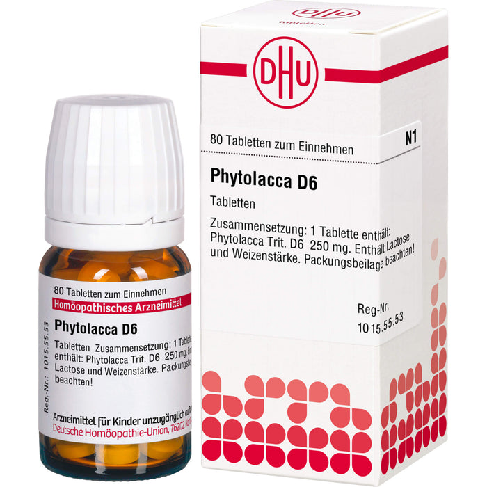 DHU Phytolacca D6 Tabletten, 80 pc Tablettes