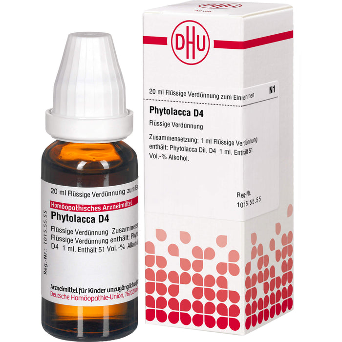 DHU Phytolacca D4 Dilution, 20 ml Lösung