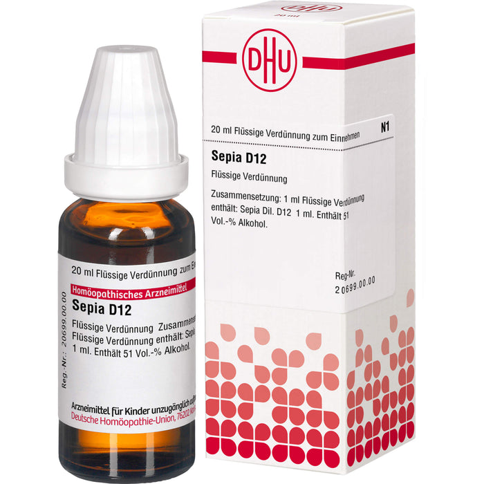 DHU Sepia D12 Dilution, 20 ml Lösung