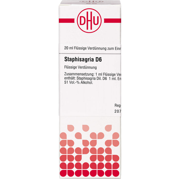 DHU Staphisagria D6 Dilution, 20 ml Lösung