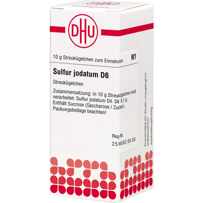 Sulfur jodatum D6 DHU Globuli, 10 g Globuli