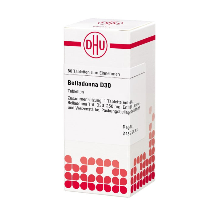 DHU Belladonna D30 Tabletten, 80 St. Tabletten