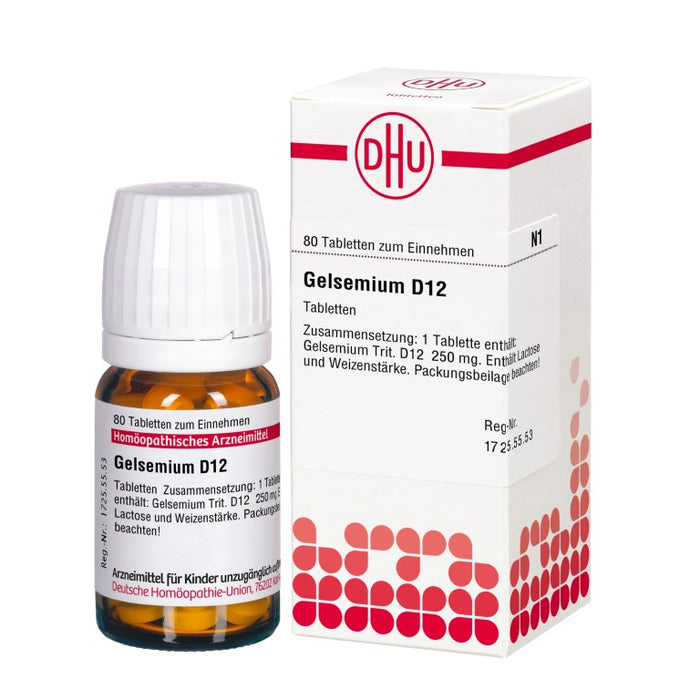 DHU Gelsemium D12 Tabletten, 80 pc Tablettes