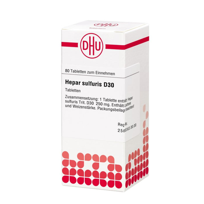 DHU Hepar sulfuris D30 Tabletten, 80 pc Tablettes