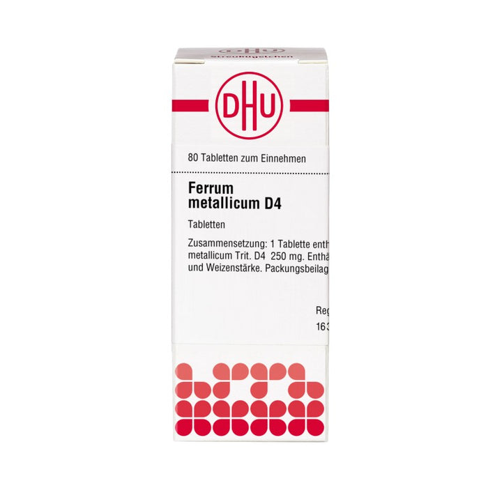 DHU Ferrum metallicum D4 Tabletten, 80 pc Tablettes