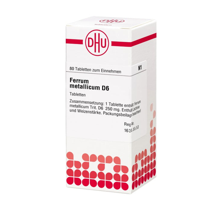 DHU Ferrum metallicum D6 Tabletten, 80 pc Tablettes