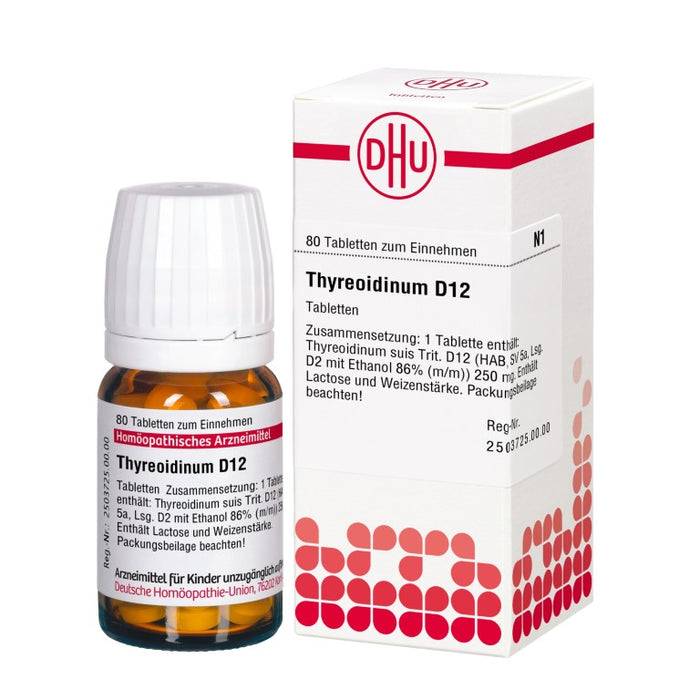 Thyreoidinum D12 DHU Tabletten, 80 St. Tabletten