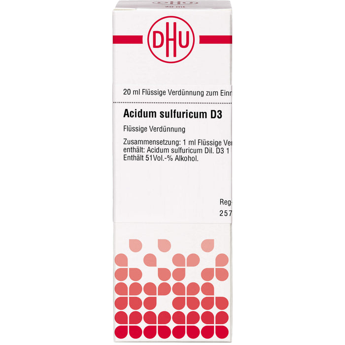 DHU Acidum sulfuricum D3 Dilution, 20 ml Lösung