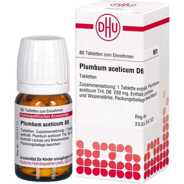 DHU Plumbum aceticum D6 Tabletten, 80 pc Tablettes