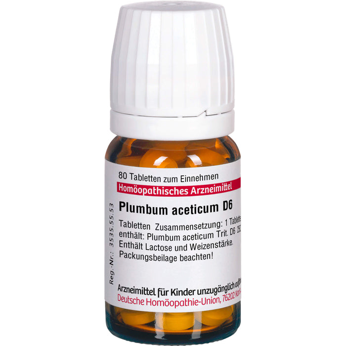 Plumbum aceticum D6 DHU Tabletten, 80 St. Tabletten