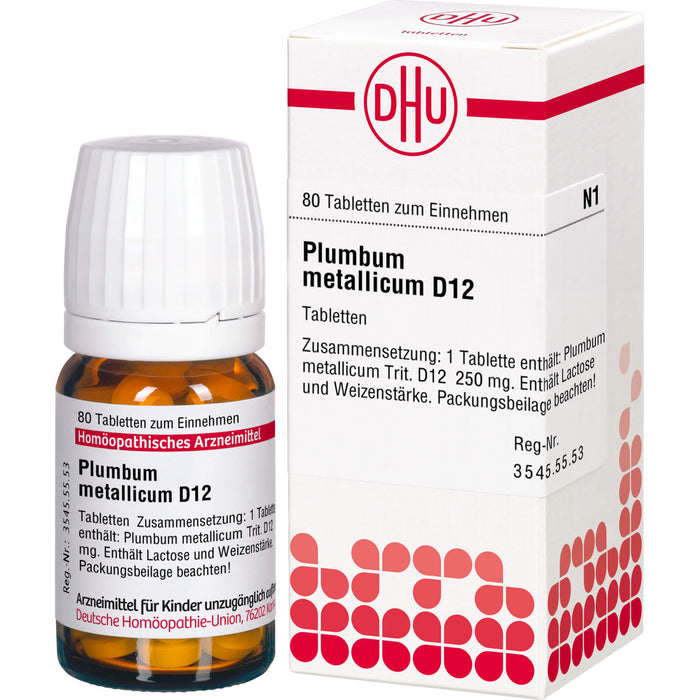 DHU Plumbum metallicum D12 Tabletten, 80 pc Tablettes