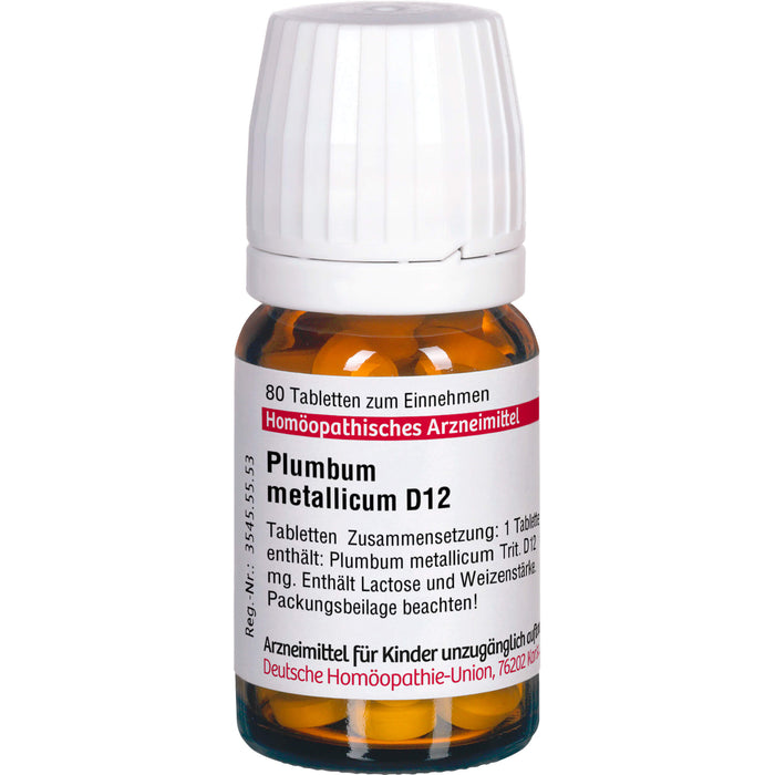 Plumbum metallicum D12 DHU Tabletten, 80 St. Tabletten