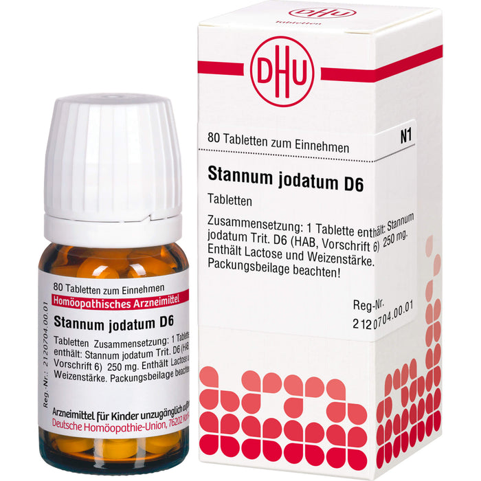 DHU Stannum jodatum D6 Tabletten, 80 pc Tablettes