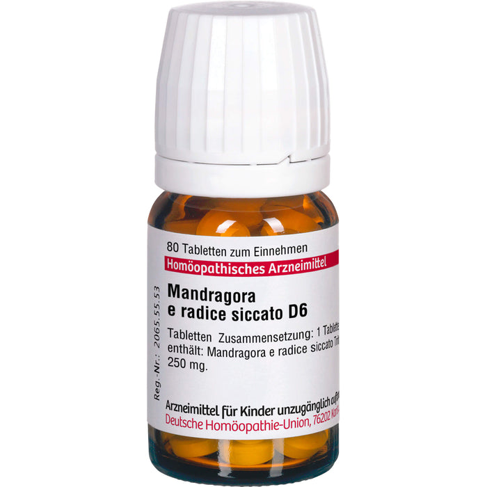 DHU Mandragora e radice siccata D6 Tabletten, 80 pc Tablettes