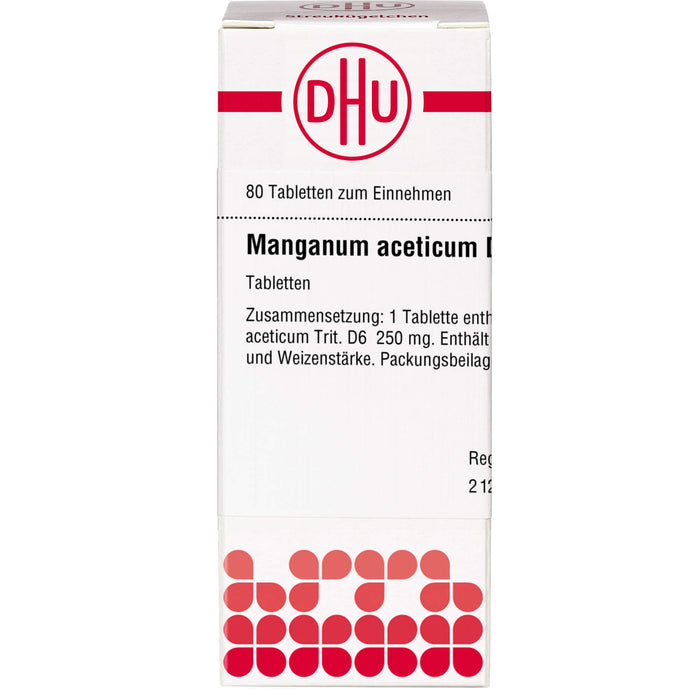 DHU Manganum aceticum D6 Tabletten, 80 St. Tabletten