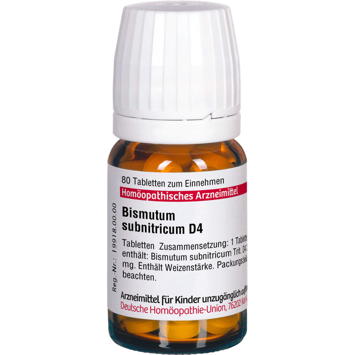 DHU Bismutum subnitricum D4 Tabletten, 80 pc Tablettes