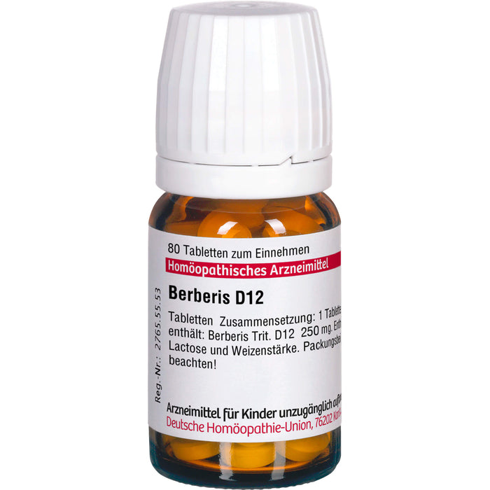 Berberis D12 DHU Tabletten, 80 St. Tabletten