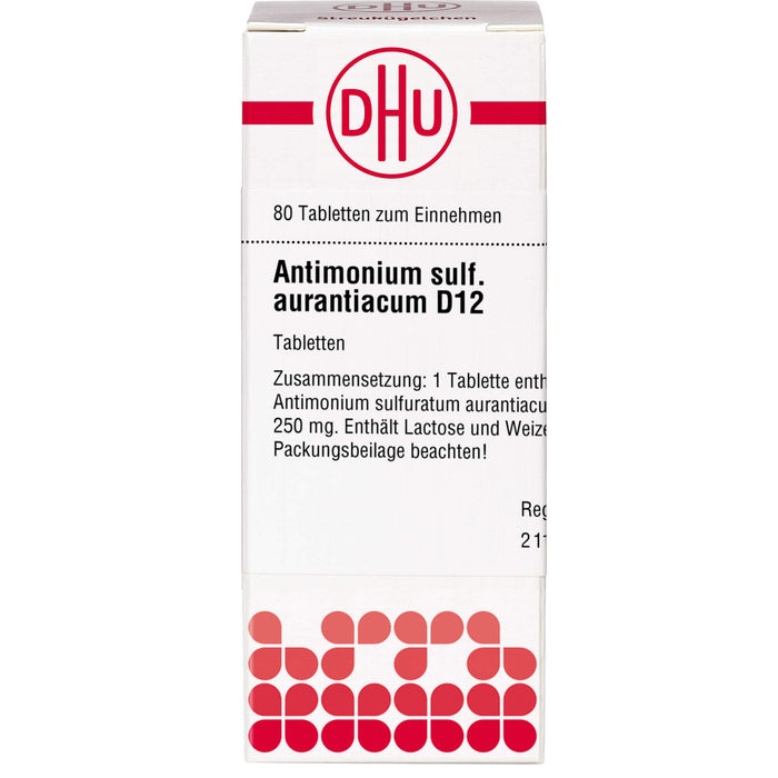 DHU Antimonium sulfuratum aurantiacum D12 Tabletten, 80 pcs. Tablets