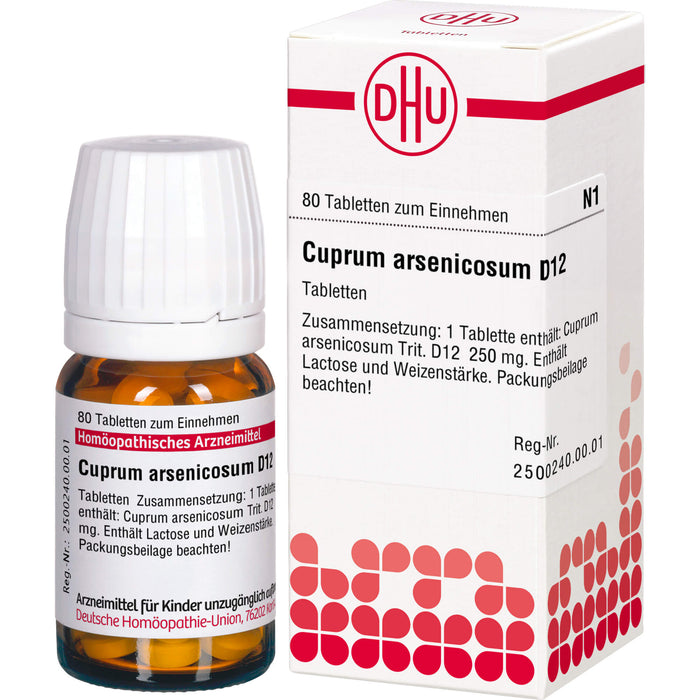 DHU Cuprum arsenicosum D12 Tabletten, 80 pc Tablettes