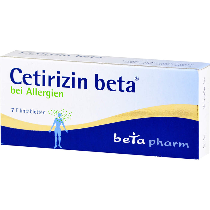 Cetirizin beta Filmtabletten bei Allergien, 7 pcs. Tablets