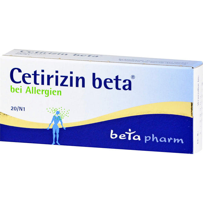 Cetirizin beta bei Allergien Filmtabletten, 20 pc Tablettes