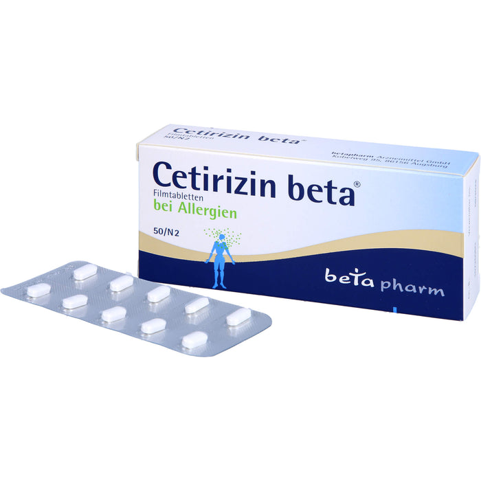 Cetirizin beta Filmtabletten, 50 pc Tablettes