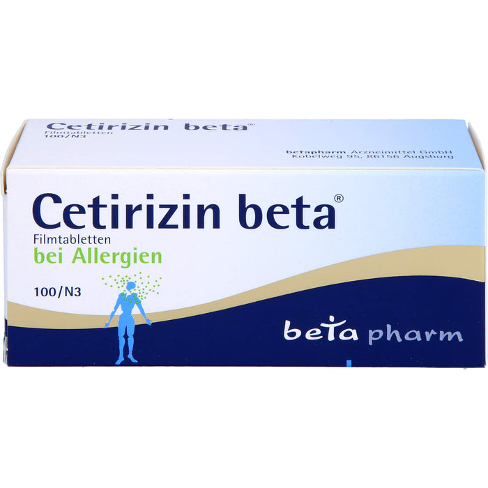 Cetirizin beta Filmtabletten bei Allergien, 100 pcs. Tablets