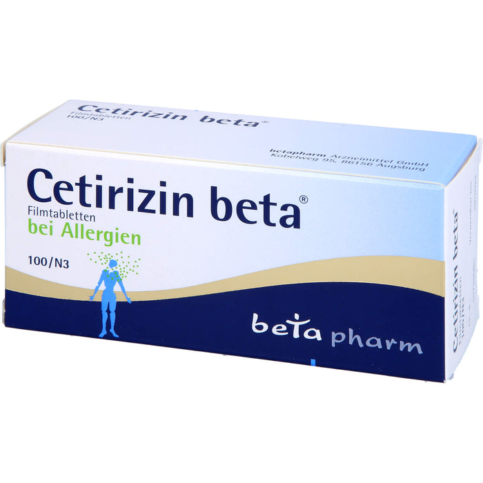 Cetirizin beta Filmtabletten bei Allergien, 100 pc Tablettes