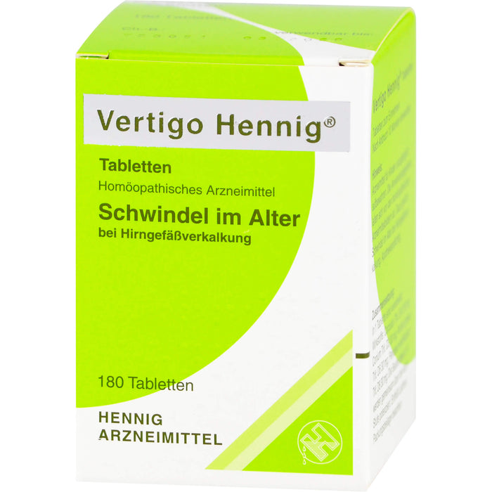 Vertigo Hennig Tabletten, 180 pcs. Tablets