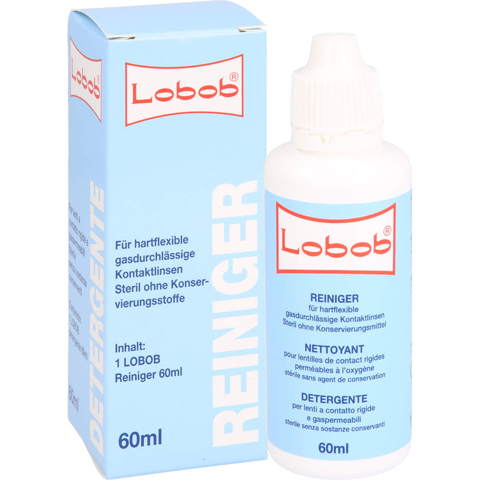 Lobob Reiniger für hartflexible gasdurchlässige Kontaktlinsen, 60 ml Solution