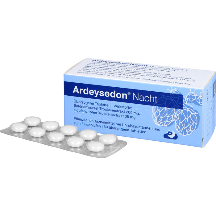 Ardeysedon Nacht Tabletten bei nervös bedingten Einschlafstörungen, 50 pcs. Tablets