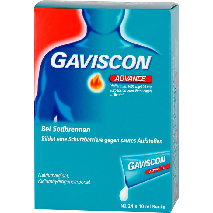 GAVISCON Advance Pfefferminz Suspension, 24 St. Beutel