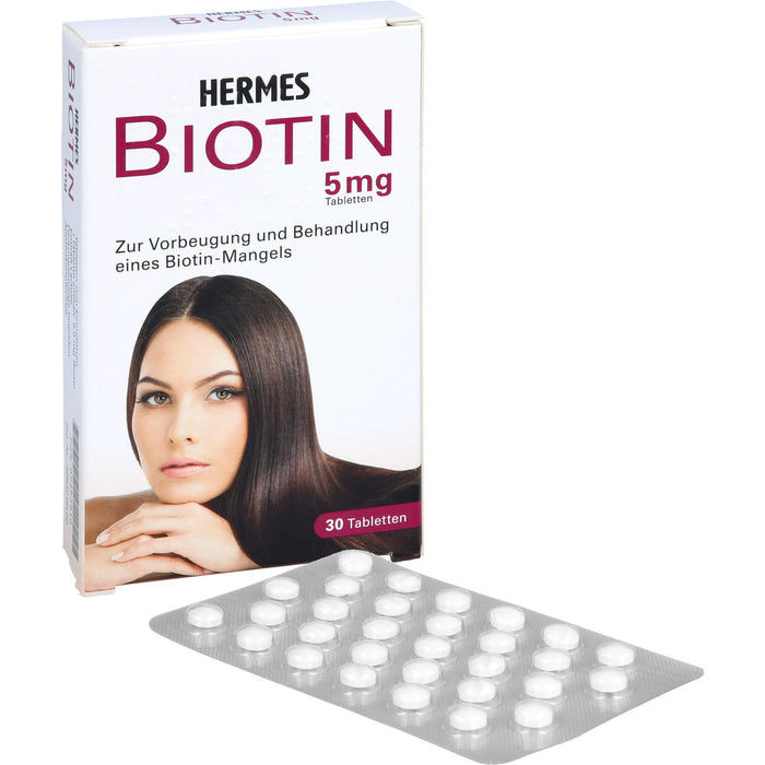 HERMES Biotin 5 mg Tabletten, 30 pcs. Tablets