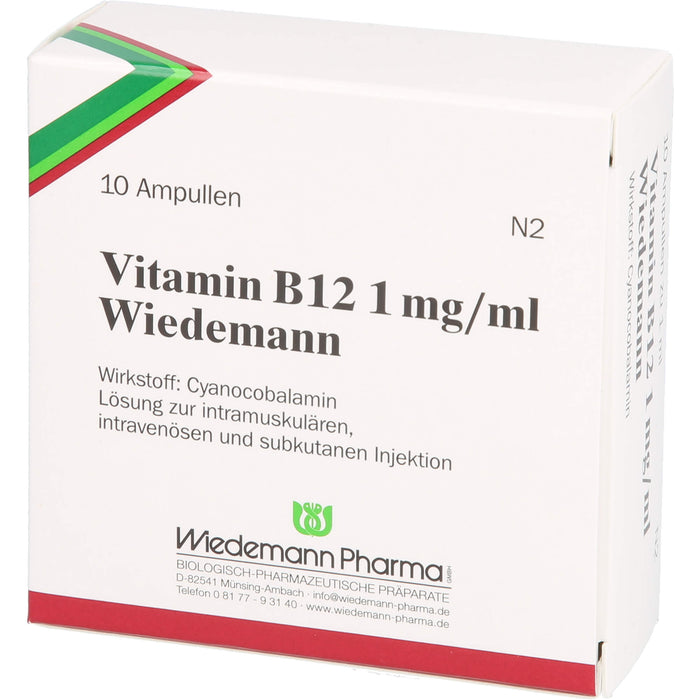 Combustin Vitamin B12 1 mg/ml Wiedemann Injektionslösung, 10 St. Ampullen